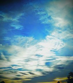 Low angle view of cloudy sky