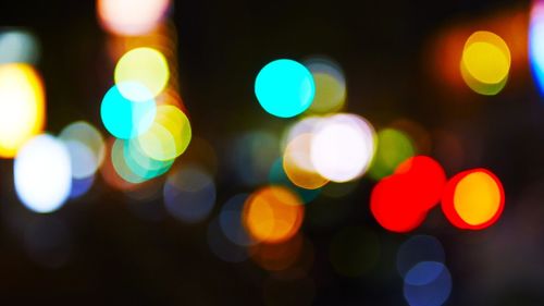 Defocused lights at night