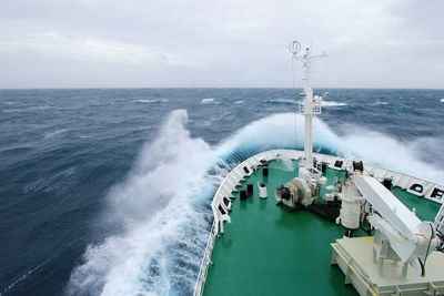 High angle view of sea against sky