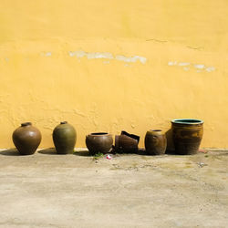 Close-up of yellow shoes