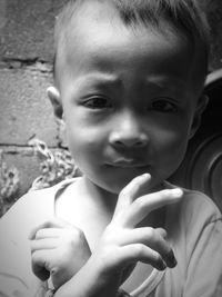 Close-up portrait of boy