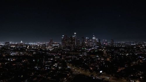 Los angeles downtown buildings at night