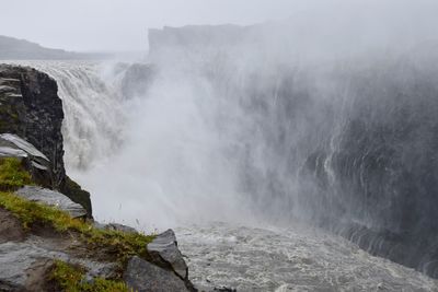 Scenic view of waterfall