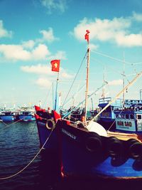 Boats in sea