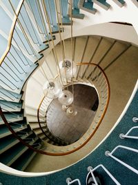 Directly above shot of spiral staircase