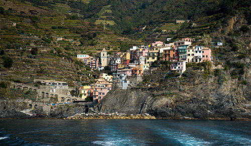 Buildings in city at waterfront