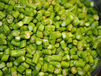 Full frame shot of green vegetables at market stall