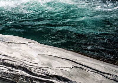 High angle view of sea