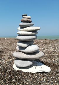 Stack of stones on beach