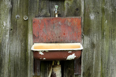 Close-up of old wooden door