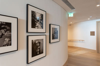 Interior of illuminated museum