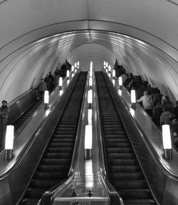 View of escalator