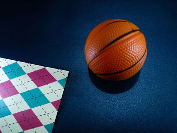 Close-up of basketball on table