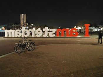 View of illuminated city at night