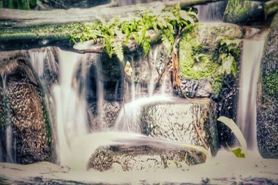 Scenic view of waterfall