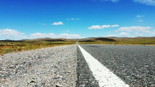 Surface level of country road