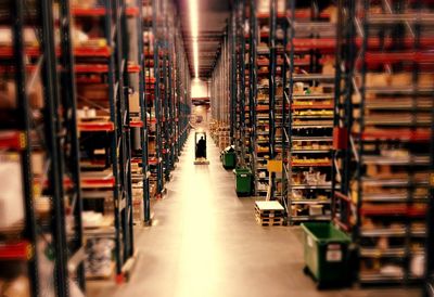 Panoramic shot of books in shelf