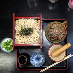 Soba noodles served for lunch