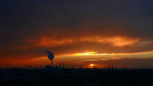 Sunset over landscape