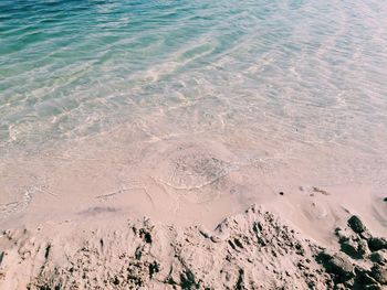 High angle view of beach