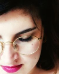 Close-up portrait of young woman