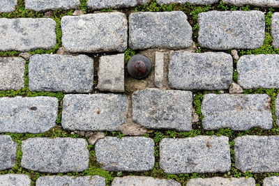 Full frame shot of cobblestone street