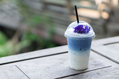 Close-up of drink on table