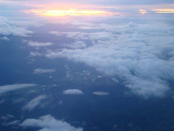 Aerial view of cloudscape