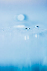 Close-up of water drops on glass