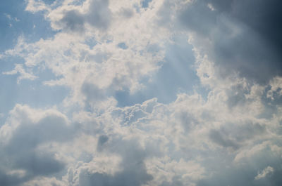 Low angle view of clouds in sky