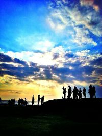 Silhouette of landscape at sunset