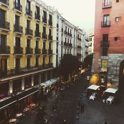 Cars on road in city