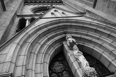 Low angle view of statue of building