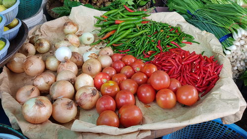 Close-up of vegetables in market