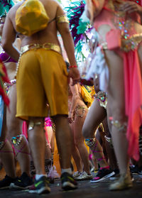 Group of people dancing on street