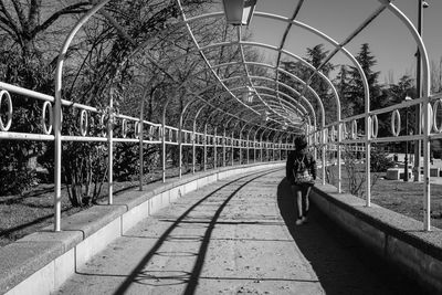 Man walking on footpath