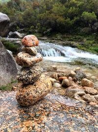 Stack of stones in water