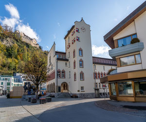 Buildings in city against sky