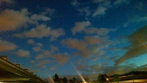 Low angle view of cloudy sky