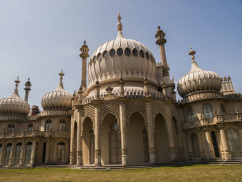 Exterior of cathedral against clear sky