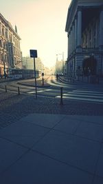 View of city street against sky