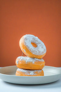 Close-up of food in plate on table
