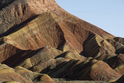 Rock formations on landscape against sky