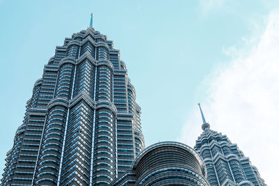 Low angle view of modern building against sky