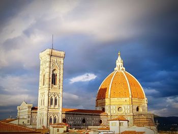 Low angle view of temple building against sky