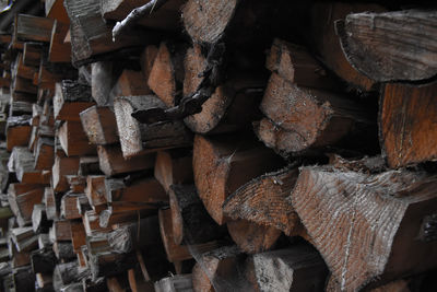 Full frame shot of logs