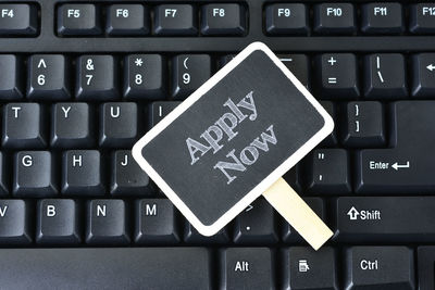 Close-up of computer keyboard