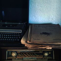 Close-up of typewriter