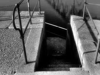 High angle view of staircase