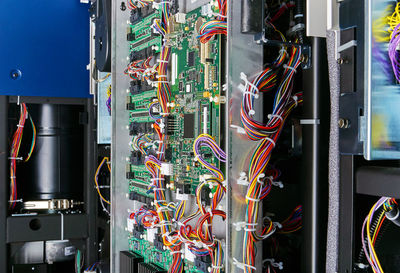 Close-up of multi colored cables